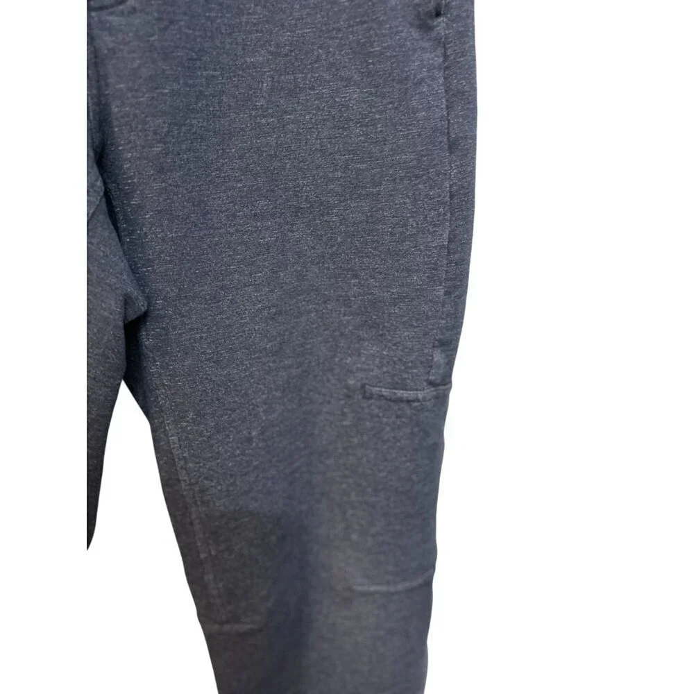 Lululemon Joggers Sweatpants Heather Gray Blue Faux Zipper Size Small